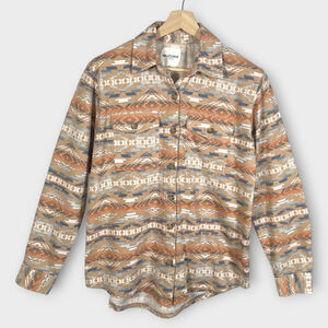 🍂🍁 WALLFLOWER Western Button Up Shirt Woman's XL Doeskin Southwestern Cowboy